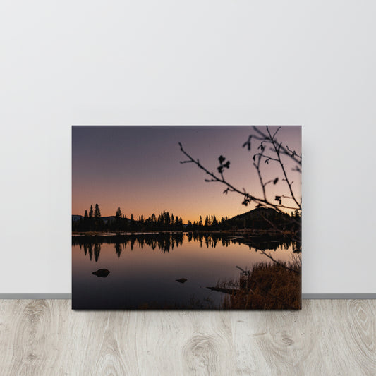 Sprague Lake, Rocky Mountain National Park Early Morning Sunrise Canvas Wall Art