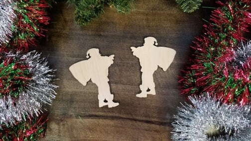 Santa Claus Wood Cut out Shape,Wood Santa & Santa Sack Blank, Santa wood blank, Santa wood craft, DIY Christmas Wood Blanks