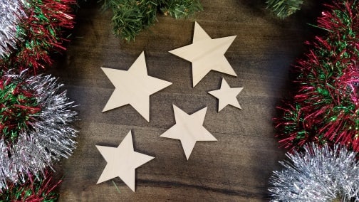 Star Wood Cut out Shape, Star wooden Blank, DIY Christmas Wood Blanks, Star shape blank