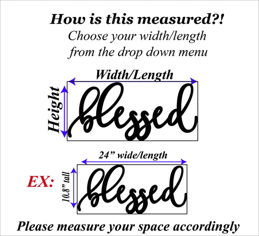 Blessed Sign, Wooden Word Wall Art, Home Decor