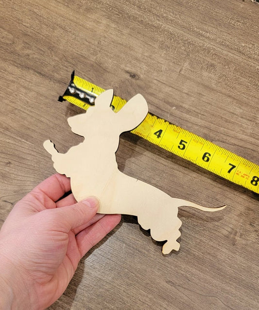 Dachshund Wood Shape, Wooden Dachshund Blank, Unfinished Dachshund wood blank, Dog, Pet, Arts Crafts DIY Projects, 1/4 inch thick Weiner dog