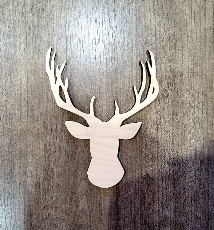 Deer Wood Shape, Wooden Deer Head Shape Blank, Buck, Unfinished Deer Cut out, Shapes for Crafts DIY Wood Blank, Sign Making, Childrens Signs
