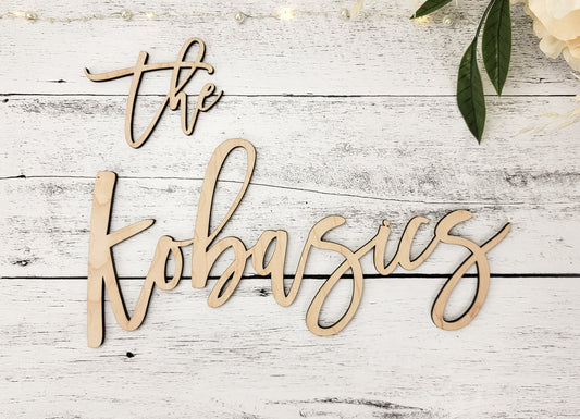 Custom Wedding Decor Backdrop Wood Name Sign, Wooden Last Name Sign - Personalized