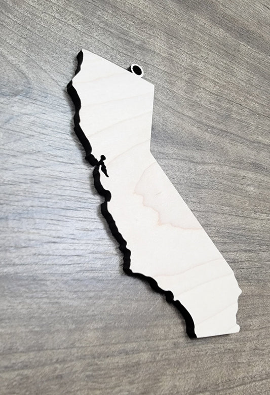 California Ornament, CA State Shape Bulk wood Blank, Unfinished, Wood Ornament, DIY, Christmas ornaments, Blanks for Crafts, sign making