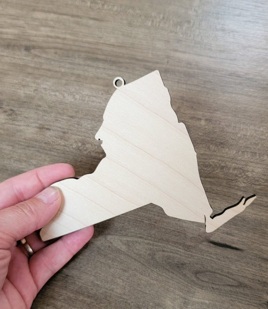 New York Ornament, NY State Shape Bulk wood Blank, Unfinished, Wood Ornament, DIY, Christmas ornaments, Blanks for Crafts, sign making
