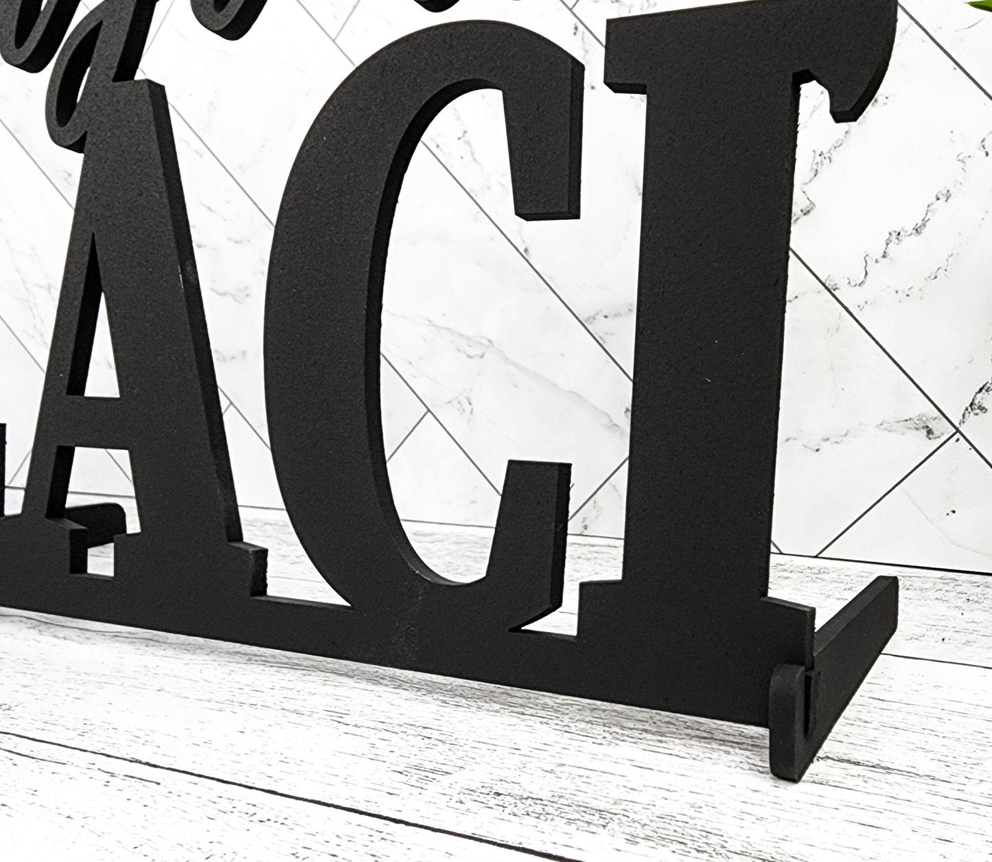 Custom Graduation Name Sign, Table Decor 2024 Congrats Grad Sign, Class of 2024, Graduation Party Centerpiece, Senior Year Photo Prop