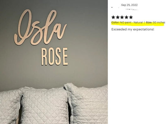 Custom Nursery Wood Name Sign Decor, Personalized with First & Middle Name or other two words