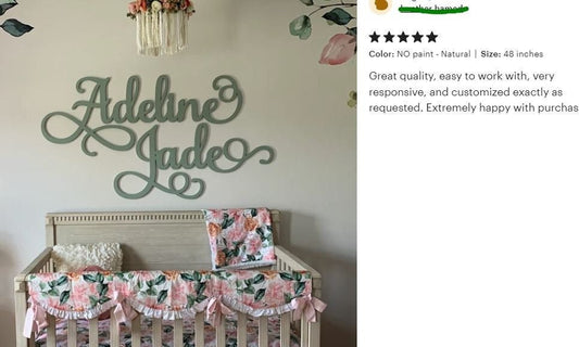 Custom Name Sign, First & Middle Name Sign, Backdrop Sign, Photo Prop Sign, Childrens Name Sign, Nursery Decor, Personalized Name Decor