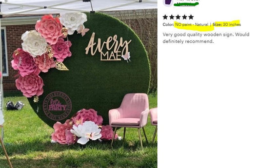 Custom First & Middle Name Sign, Personalized Event Decor, Baby Shower Gift, Nursery Name Sign