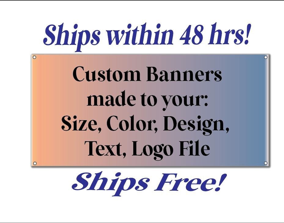 Sponsor Banner for community events, Sponsorshipship, Or Personalized Custom Text, Logo, Campaigns, Ads, Full Color Indoor Outdoor Print