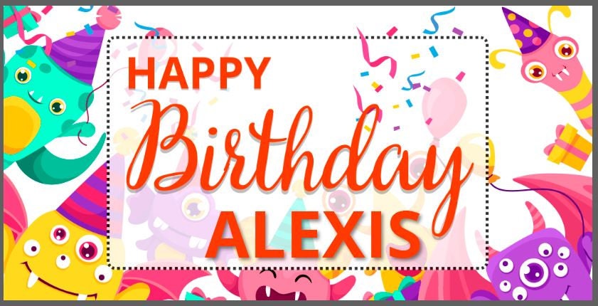 Personalized Kids Birthday Banner with Name, Celebrating Monsters bday Banner, Custom for Children, Indoor Outdoor Use, Reusable