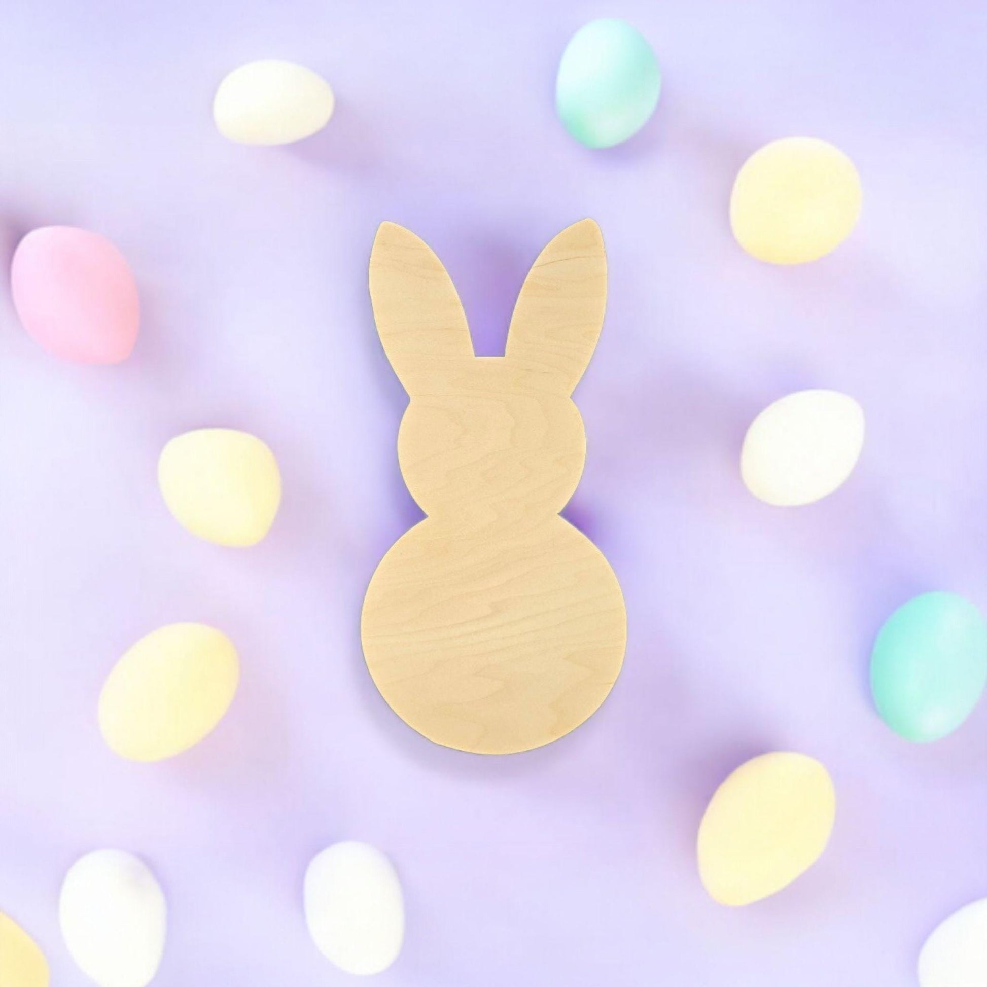 wooden easter bunny cut out shape for crafts diy easter decor