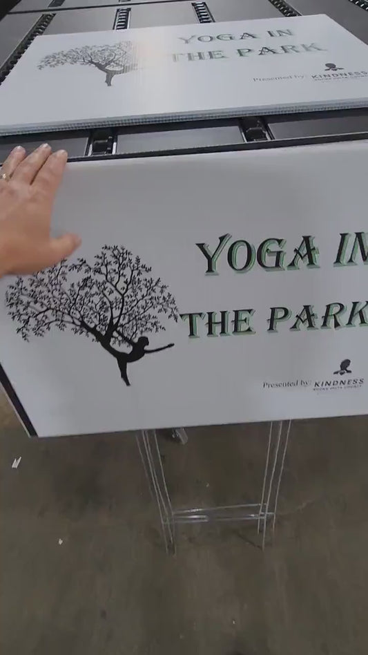 Custom Yard Signs, Personalized Text or Business Logo, Campaigns, Community Advertisement, Full Color, Indoor Outdoor Plastic, Metal Stakes