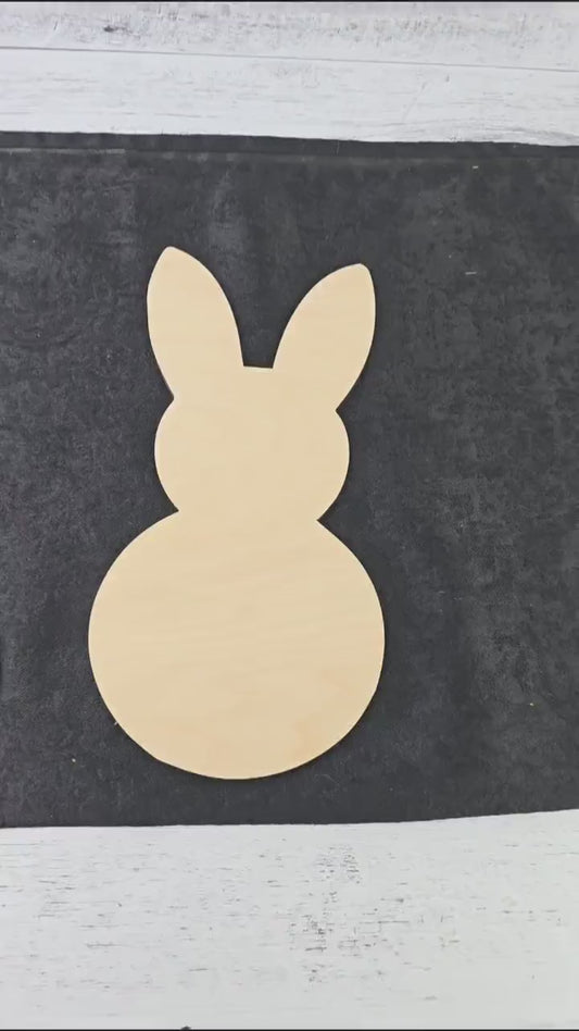 Easter Bunny Wood Shapes, Wooden Rabbit Blank, Unfinished Cut out, Shapes for Crafts DIY Blank, Spring Sign Making, Easter Sign making