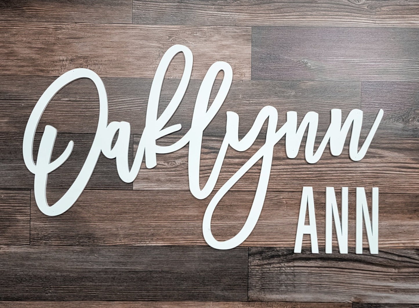 Nursery Wooden Name Sign Personalized First & Middle Name, Baby Shower Gift, Custom Name sign, Baby Boy Girl Bedroom Decor Birthday Backdrop - Most are used as nursery decor & above crib sign