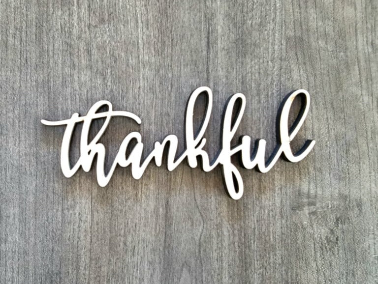 Thankful Place Settings, Bulk / Wholesale options Thanksgiving Plate settings, Wood Decor, Small