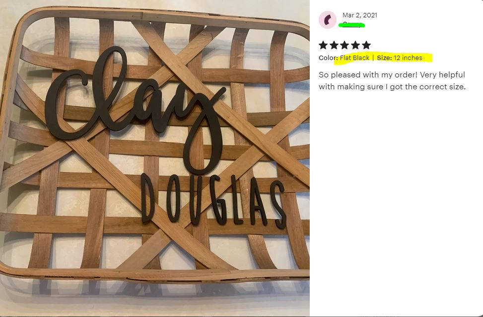 Custom Name Sign, First & Middle Personalized Name Sign