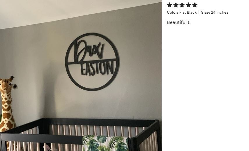 Personalized Nursery Name sign, Custom with first & middle names. Baby Shower gift, Customized Home Decor or Gift