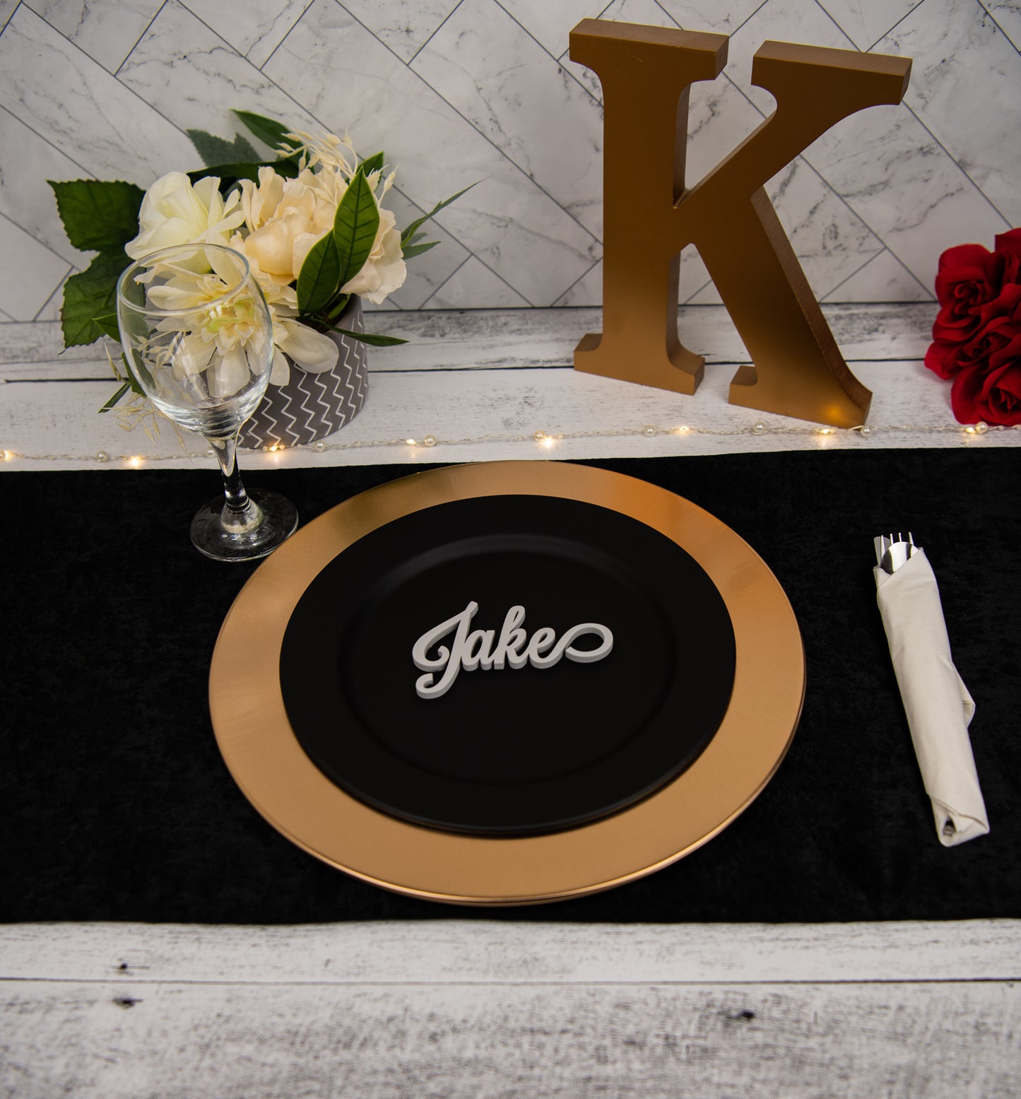 Custom Name Place Cards for Wedding Table Settings, Thanksgiving plate settings or any other special occasion event.