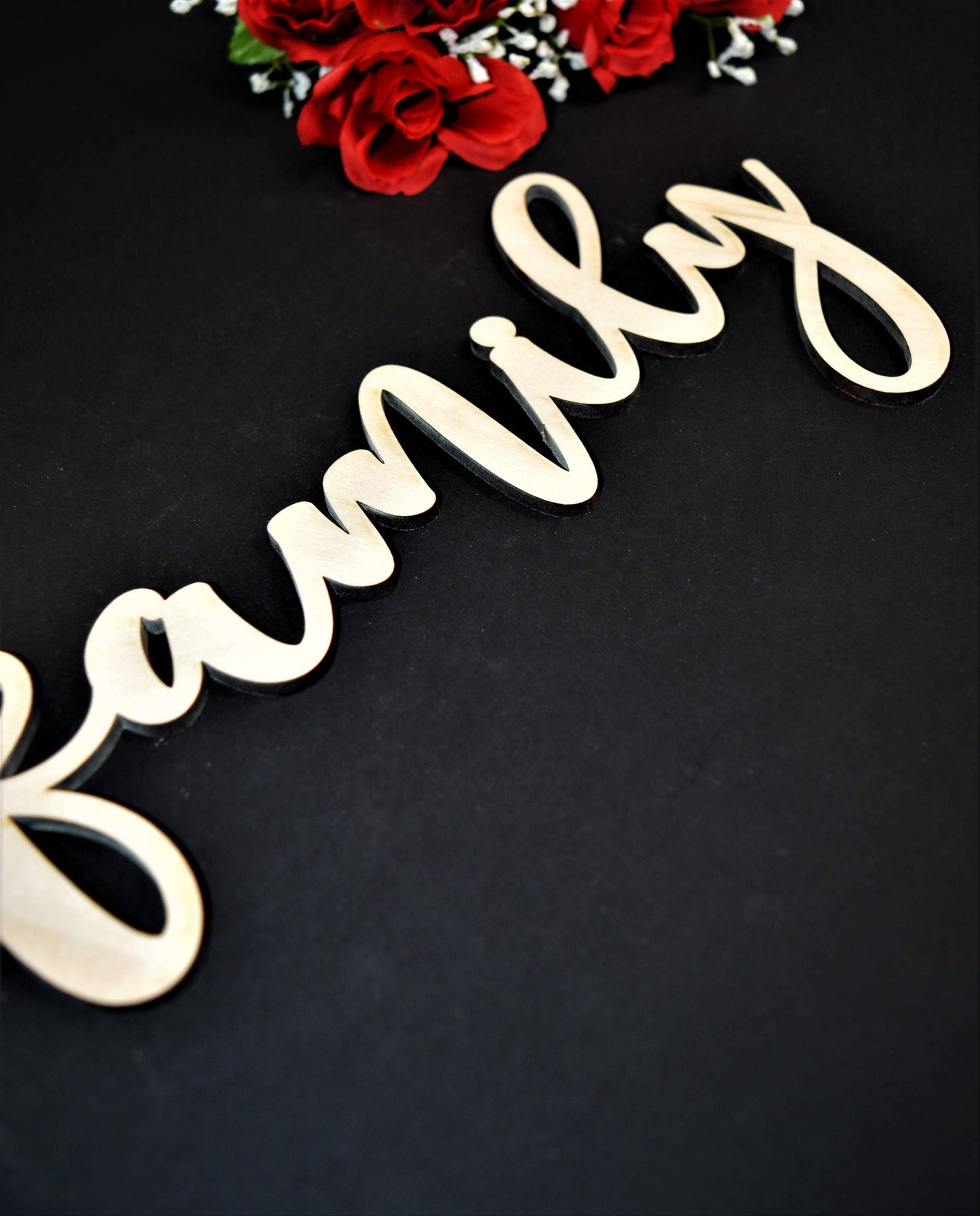 FAMILY wood sign. Calligraphy FAMILY Wall Sign. Laser cut FAMILY wood sign. Rustic Wood Family Sign. Wood Family Word Sign. Wood Family Sign