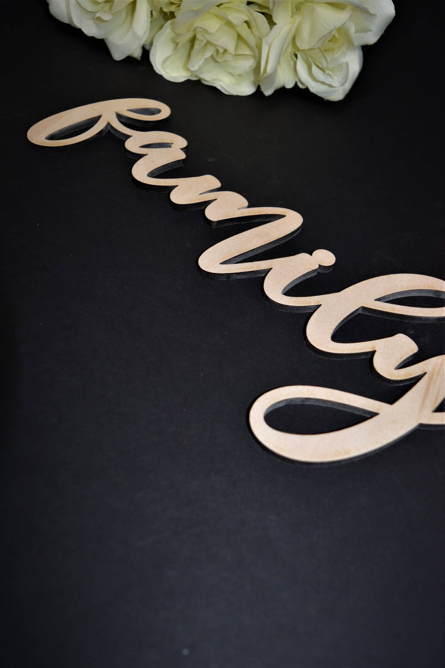 FAMILY wood sign. Calligraphy FAMILY Wall Sign. Laser cut FAMILY wood sign. Rustic Wood Family Sign. Wood Family Word Sign. Wood Family Sign