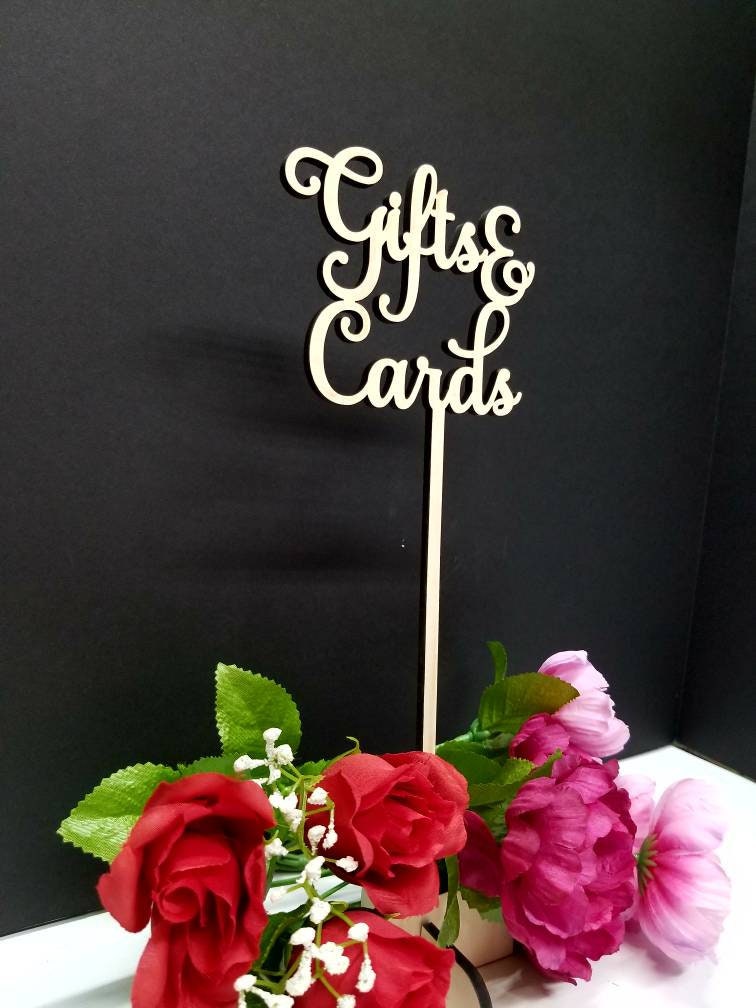 Gifts & Cards Sign. Gifts and Cards Wedding Sign. Freestanding Gift and Cards Table Sign. Wood Table Sign. Wedding decor. Wedding table Sign