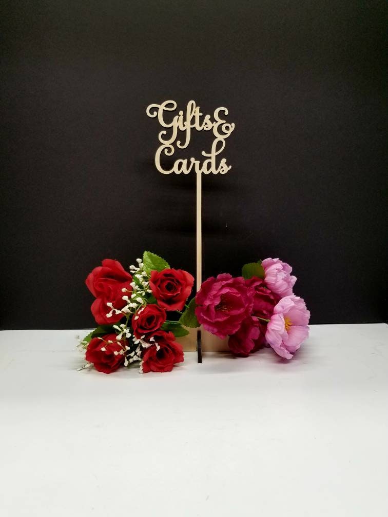 Gifts & Cards Sign. Gifts and Cards Wedding Sign. Freestanding Gift and Cards Table Sign. Wood Table Sign. Wedding decor. Wedding table Sign