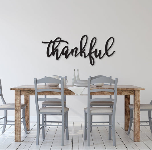 Thankful sign, Thankful Wood Sign, Thankful Wall Decor, Thanksgiving Decor, Thankful Word Sign, Wood Thankful Sign, Thankful Wall Sign decor