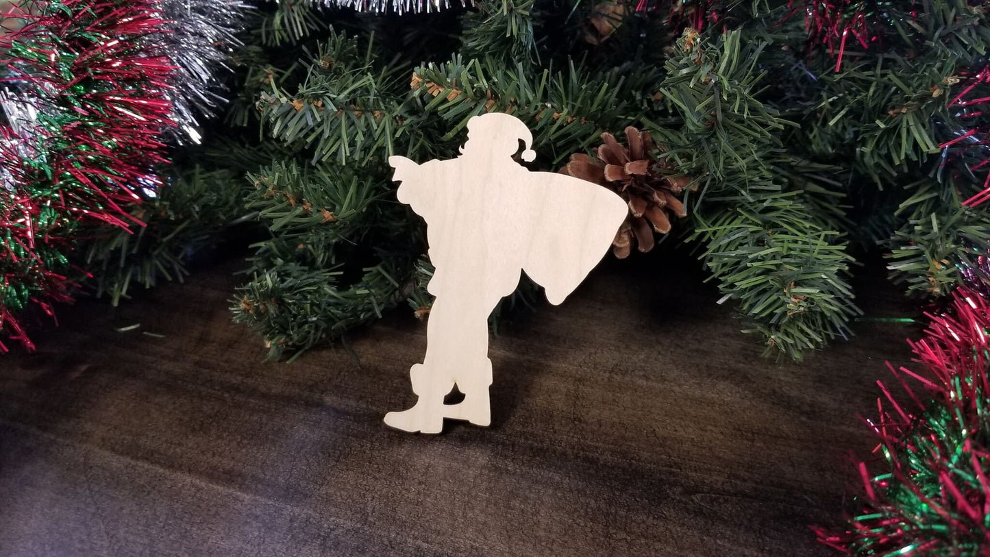Santa Claus Wood Shape, Wood Santa Claus Shape, Wood Santa & Santa Sac Blank, Santa wood blank, Santa wood craft, DIY Christmas Wood Blanks