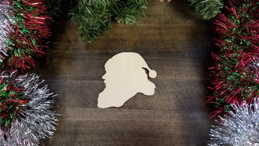 Santa Claus Wood Shape, Wood Santa Claus Shape, Wood Santa & Santa Sac Blank, Santa wood blank, Santa wood craft, DIY Christmas Wood Blanks