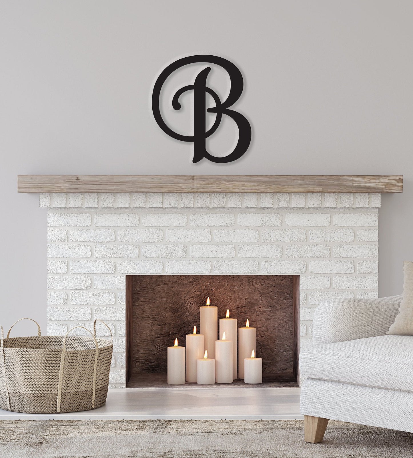 Large Wood Letter, Cursive Letter, Monogram, Large Single Letters, Letter Wall Decor, Capital Letter, Hanging Letter, Custom Wooden Letters