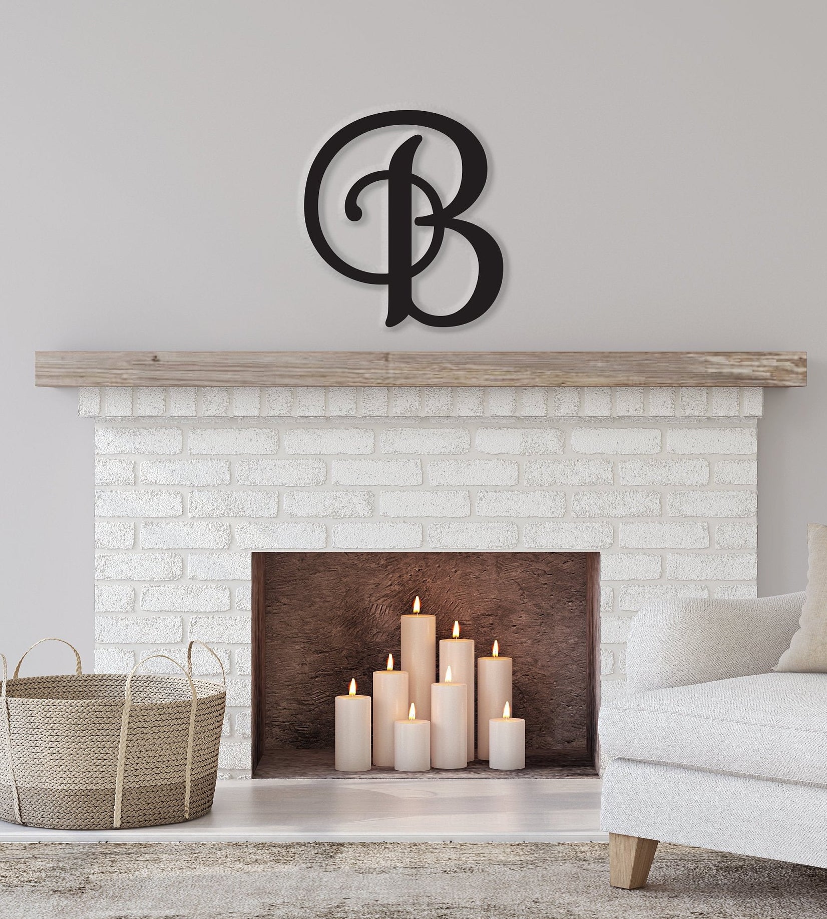Large Wood Letter, Cursive Letter, Monogram, Large Single Letters, Letter Wall Decor, Capital Letter, Hanging Letter, Custom Wooden Letters