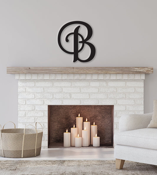 Large Wood Letter, Cursive Letter, Monogram, Large Single Letters, Letter Wall Decor, Capital Letter, Hanging Letter, Custom Wooden Letters