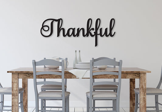 Thankful sign, Thankful Wood Sign, Thankful Wall Decor, Thanksgiving Decor, Thankful Word Sign, Wood Thankful Sign, Thankful Wall Sign decor