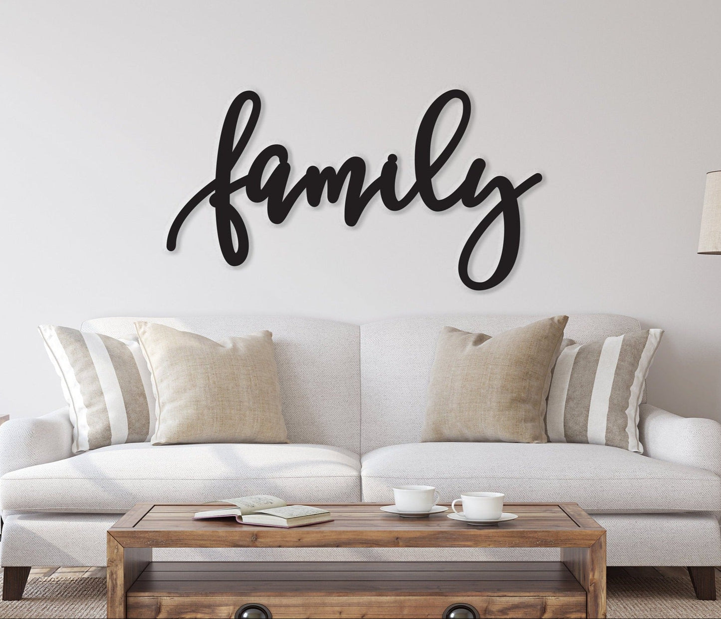 Family sign, Family Wood Sign, Family Wall Decor, Thanksgiving Decor, Family Word Sign, Wood Cut Out Family Sign, Family & Dining room decor