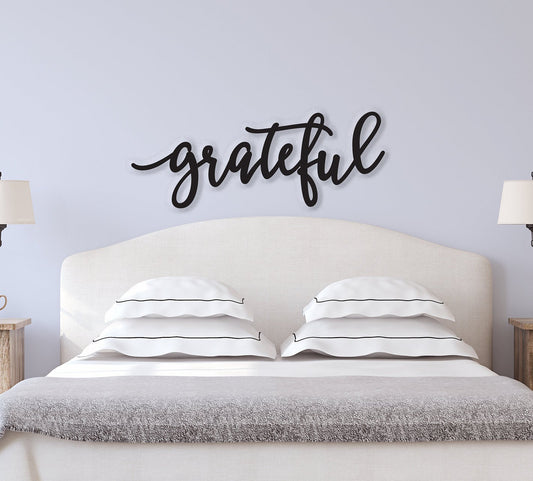 Grateful sign, Grateful Wood Sign, Grateful Wall Decor, Thanksgiving Decor, Grateful Word Sign, Wood Grateful Sign, Living room decor