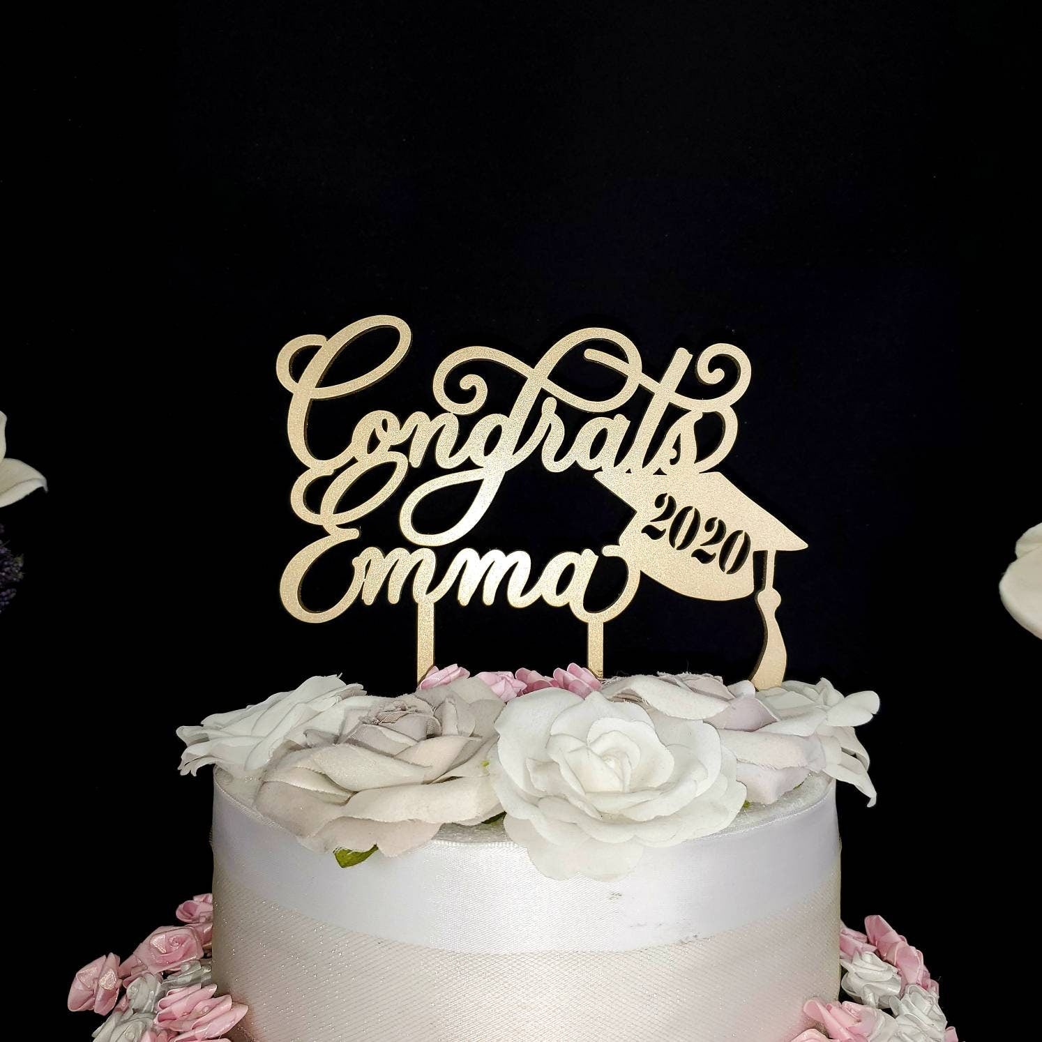 Class of 2024 Custom Cake topper with Congrats Grad & 2024 graduation –  Kobasic Creations