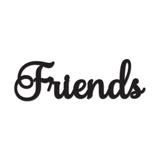 Friends sign, Family Wood Sign, Friends Wall Decor, Thanksgiving Decor, Friends Word Sign, Wood Cut Out Friends Sign, Dining room decor