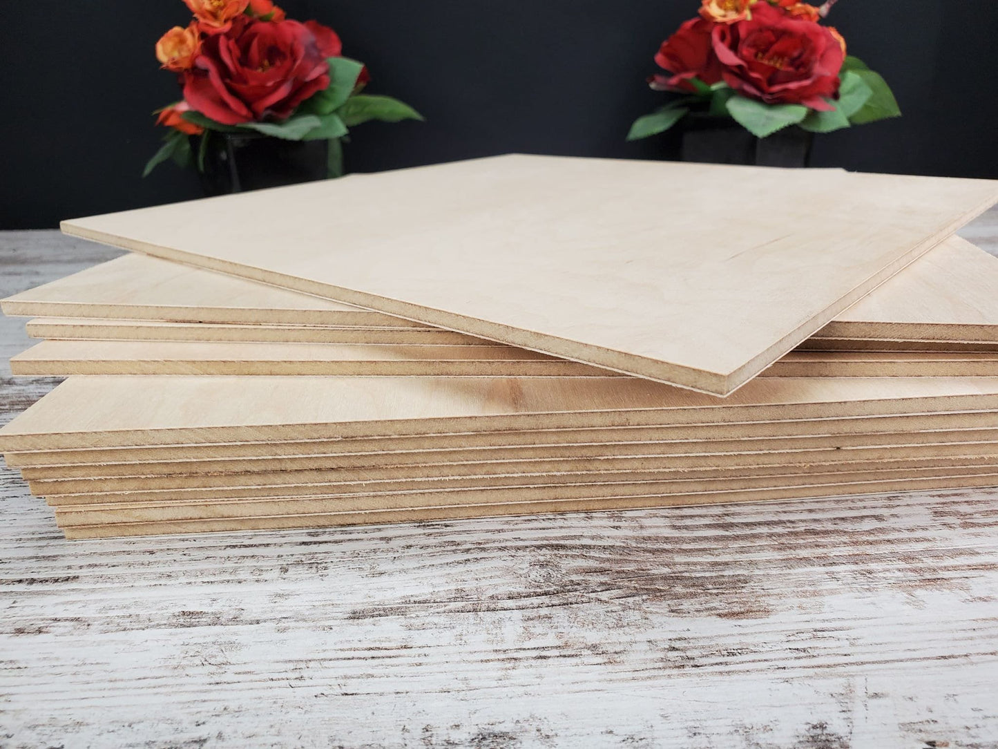 Wood sign blanks DIY sign making, laser engraving, wood burning, CNC cutting, crafting, painting, square unfinished sign backers 1/4" thick