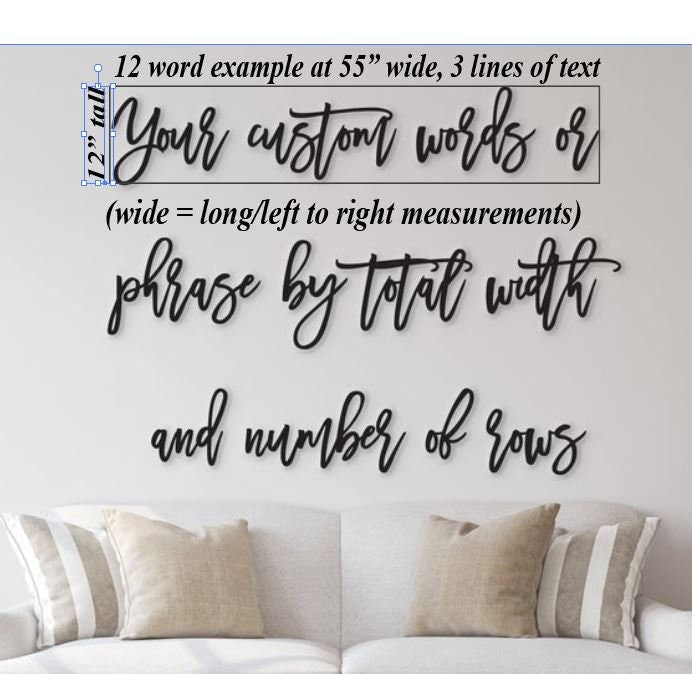 Custom wood words, Custom word signs, Wall Quotes, Wooden Word Cutout Phrases, DIY project for Home Decor Wall Art, Personalized Wood Words