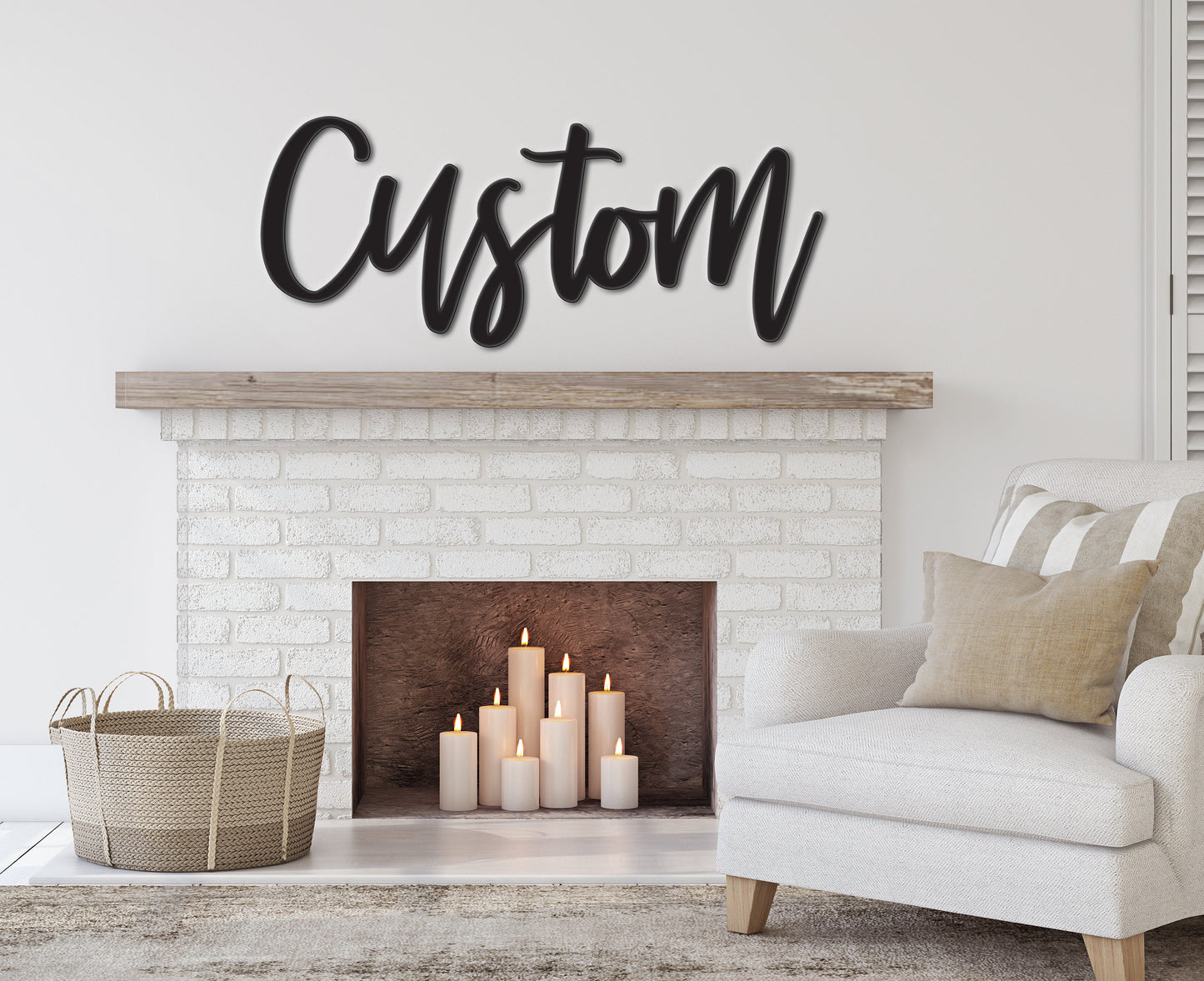 Custom Wood Word, Custom Word Sign, Personalized Wooden Word, Wall Home Decor, Large Cursive Wood Word for wall, DIY Name Sign Farmhouse