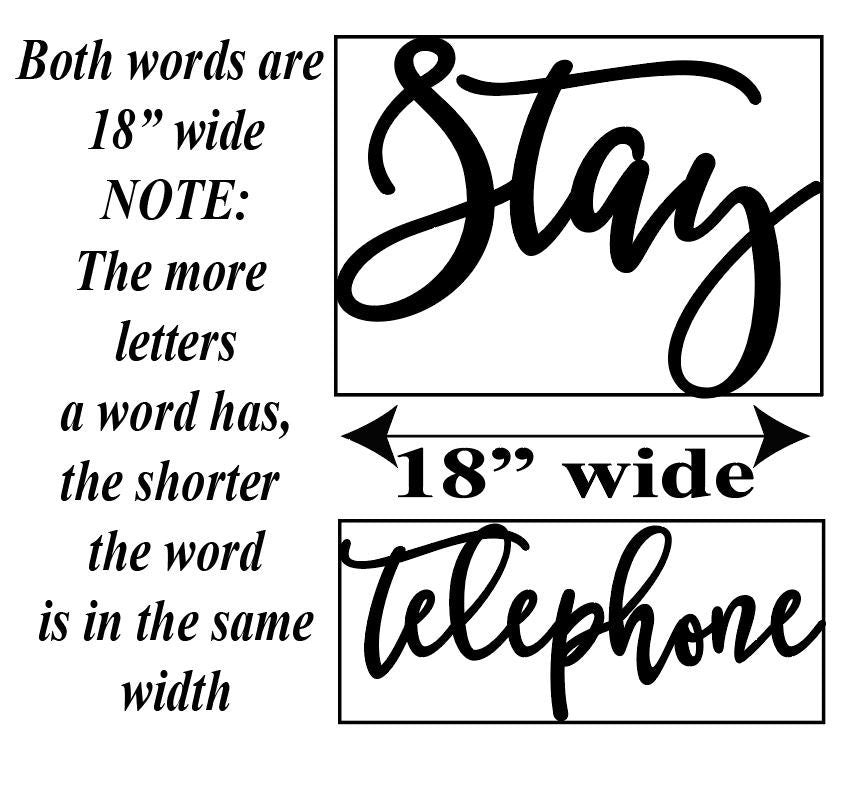 Custom Wood Word, Custom Word Sign, Personalized Wooden Word, Wall Home Decor, Large Cursive Wood Word for wall, DIY Name Sign Farmhouse