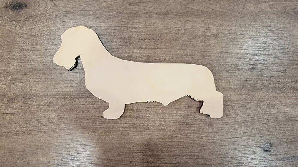 Dachshund Wood Shape, Wooden Dachshund Blank, Unfinished Dachshund wood blank, Dog, Pet, Arts Crafts DIY Projects, 1/4 inch thick Weiner dog