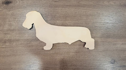 Dachshund Wood Shape, Wooden Dachshund Blank, Unfinished Dachshund wood blank, Dog, Pet, Arts Crafts DIY Projects, 1/4 inch thick Weiner dog