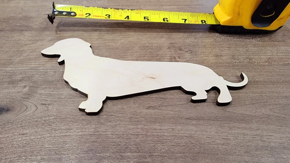 Dachshund Wood Shape, Wooden Dachshund Blank, Unfinished Dachshund wood blank, Dog, Pet, Arts Crafts DIY Projects, 1/4 inch thick Weiner dog