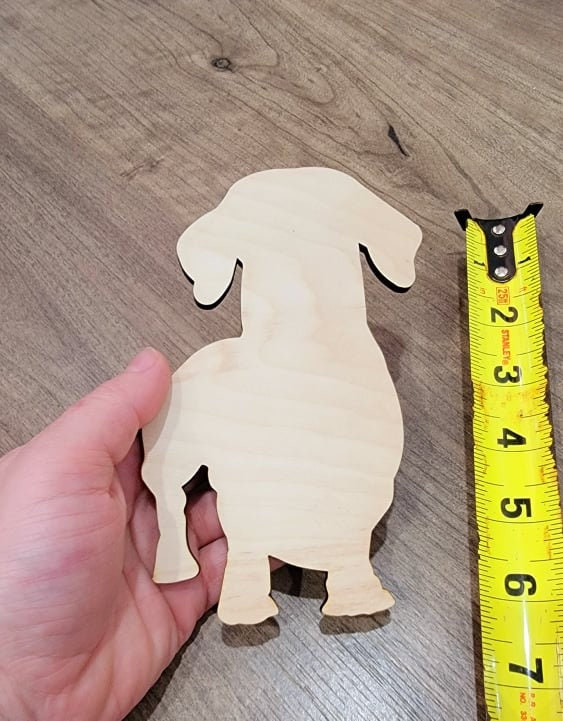 Dachshund Wood Shape, Wooden Dachshund Blank, Unfinished Dachshund wood blank, Dog, Pet, Arts Crafts DIY Projects, 1/4 inch thick Weiner dog