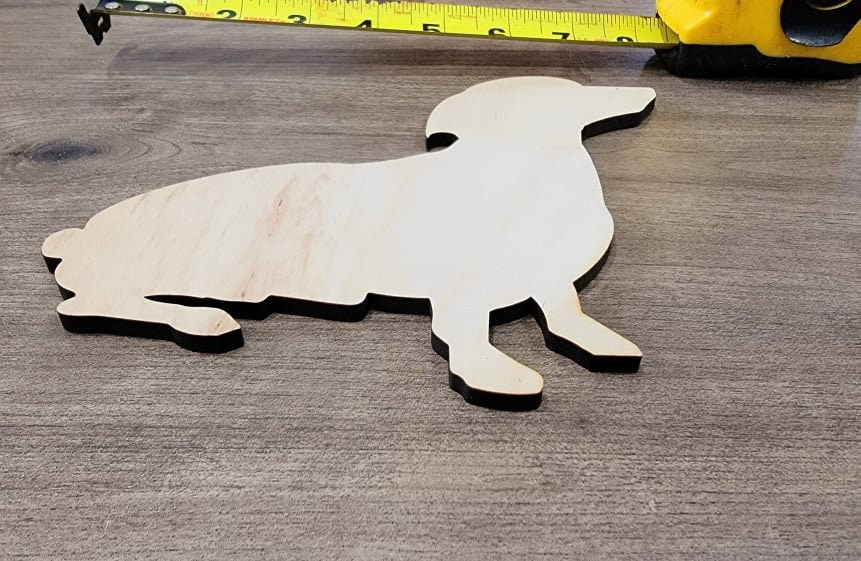 Dachshund Wood Shape, Wooden Dachshund Blank, Unfinished Dachshund wood blank, Dog, Pet, Arts Crafts DIY Projects, 1/4 inch thick Weiner dog