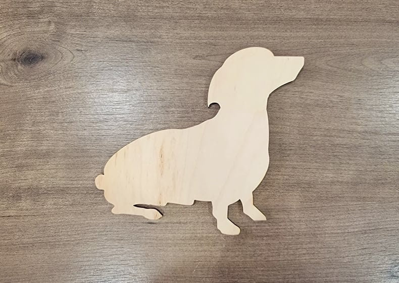Dachshund Wood Shape, Wooden Dachshund Blank, Unfinished Dachshund wood blank, Dog, Pet, Arts Crafts DIY Projects, 1/4 inch thick Weiner dog