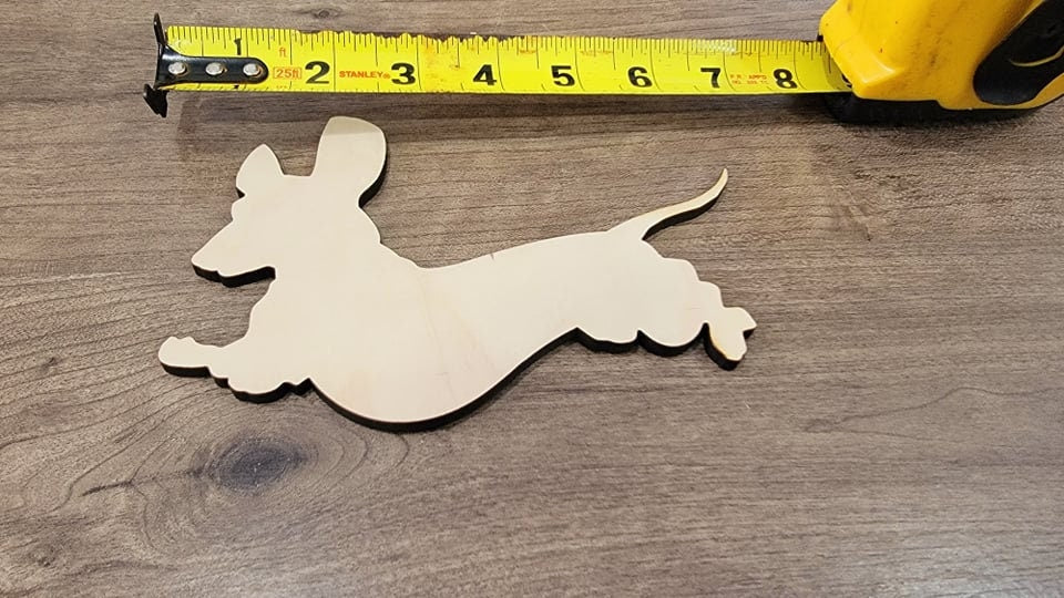 Dachshund Wood Shape, Wooden Dachshund Blank, Unfinished Dachshund wood blank, Dog, Pet, Arts Crafts DIY Projects, 1/4 inch thick Weiner dog