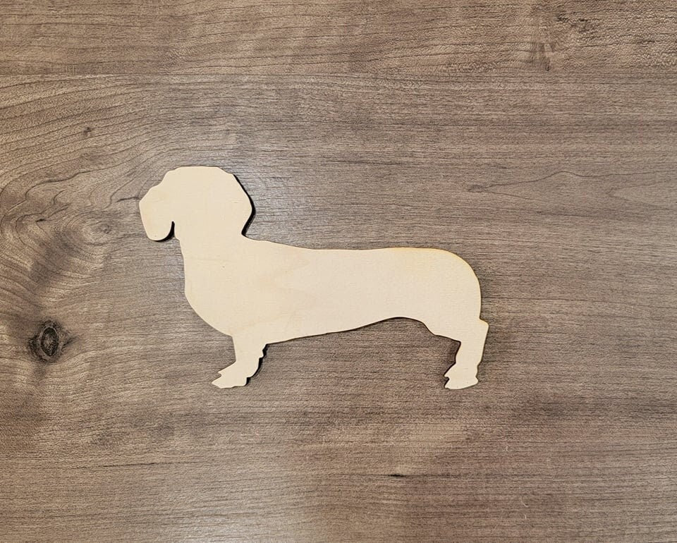 Dachshund Wood Shape, Wooden Dachshund Blank, Unfinished Dachshund woo –  Kobasic Creations